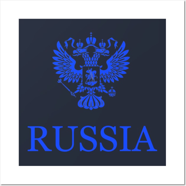 Russia Eng Blue Wall Art by VRedBaller